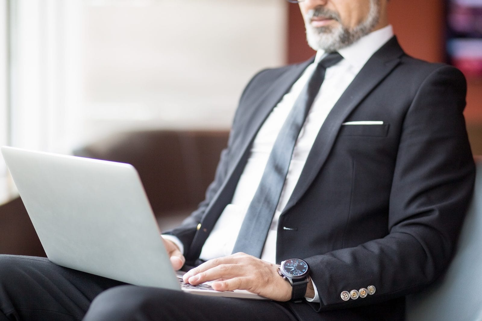 lawyer working on a laptop