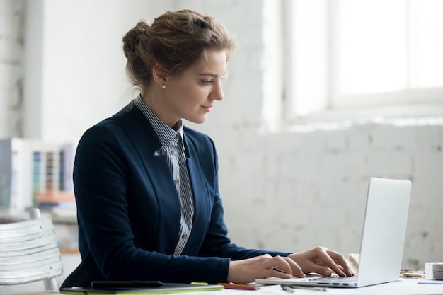 business woman working