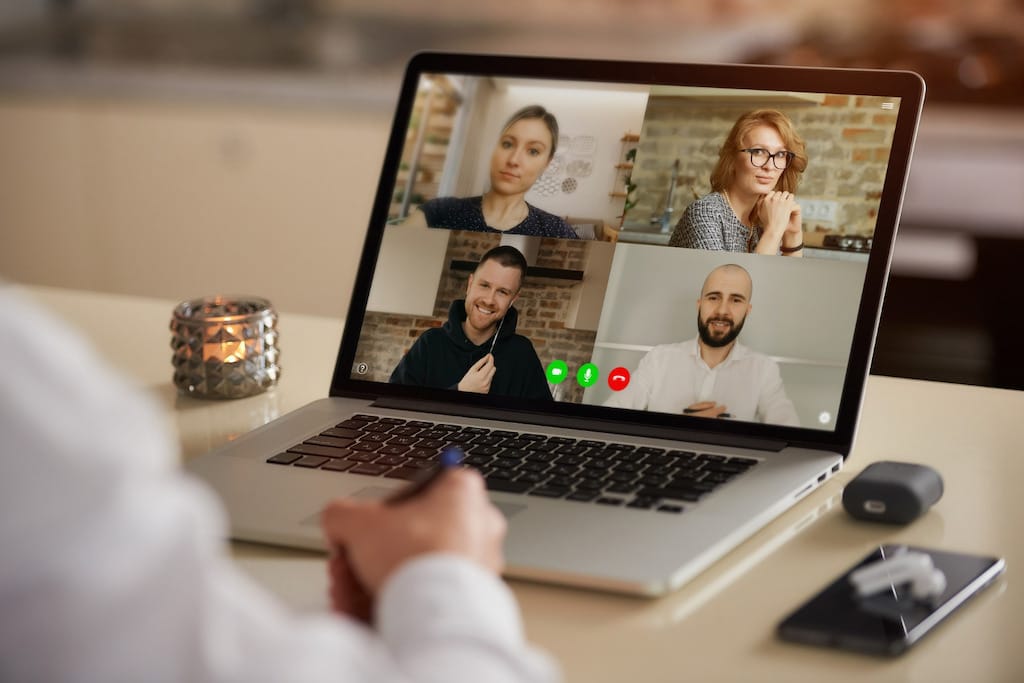 virtual legal assistant having an online meeting