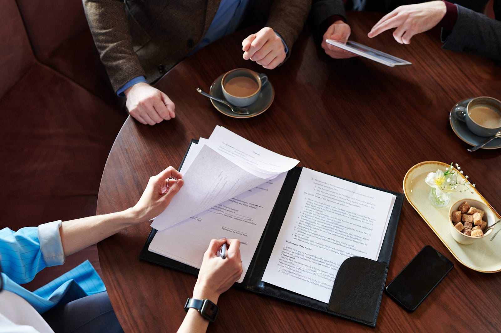 a person signing documents