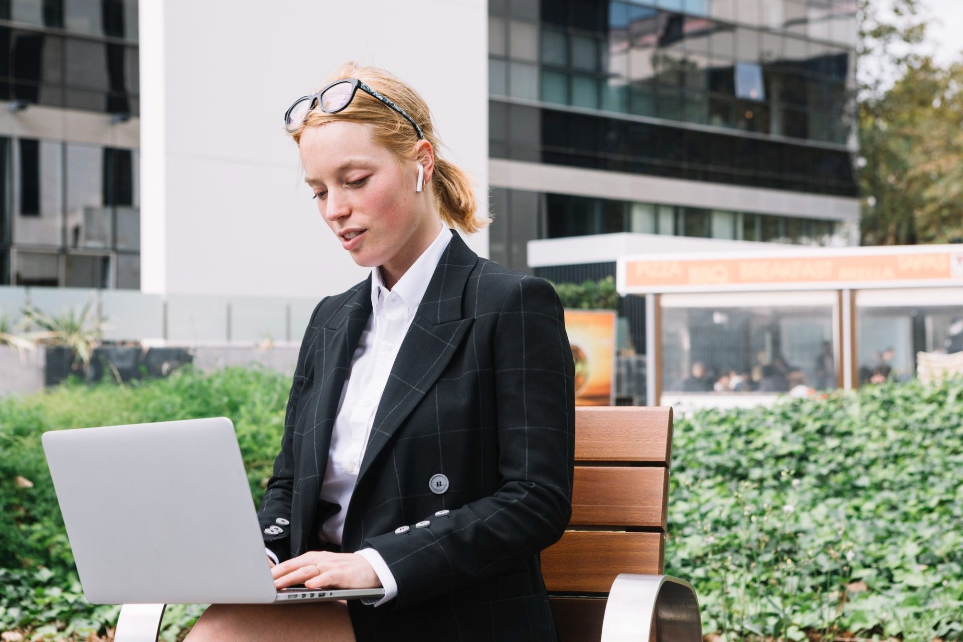 person working on a laptop