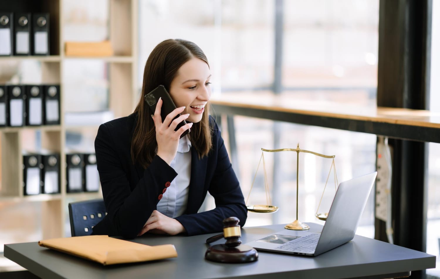 lawyer working at the office