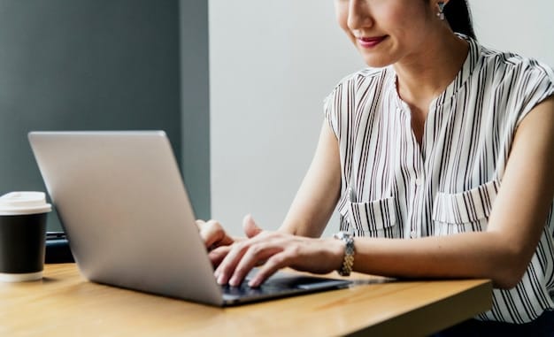 woman using a laptop