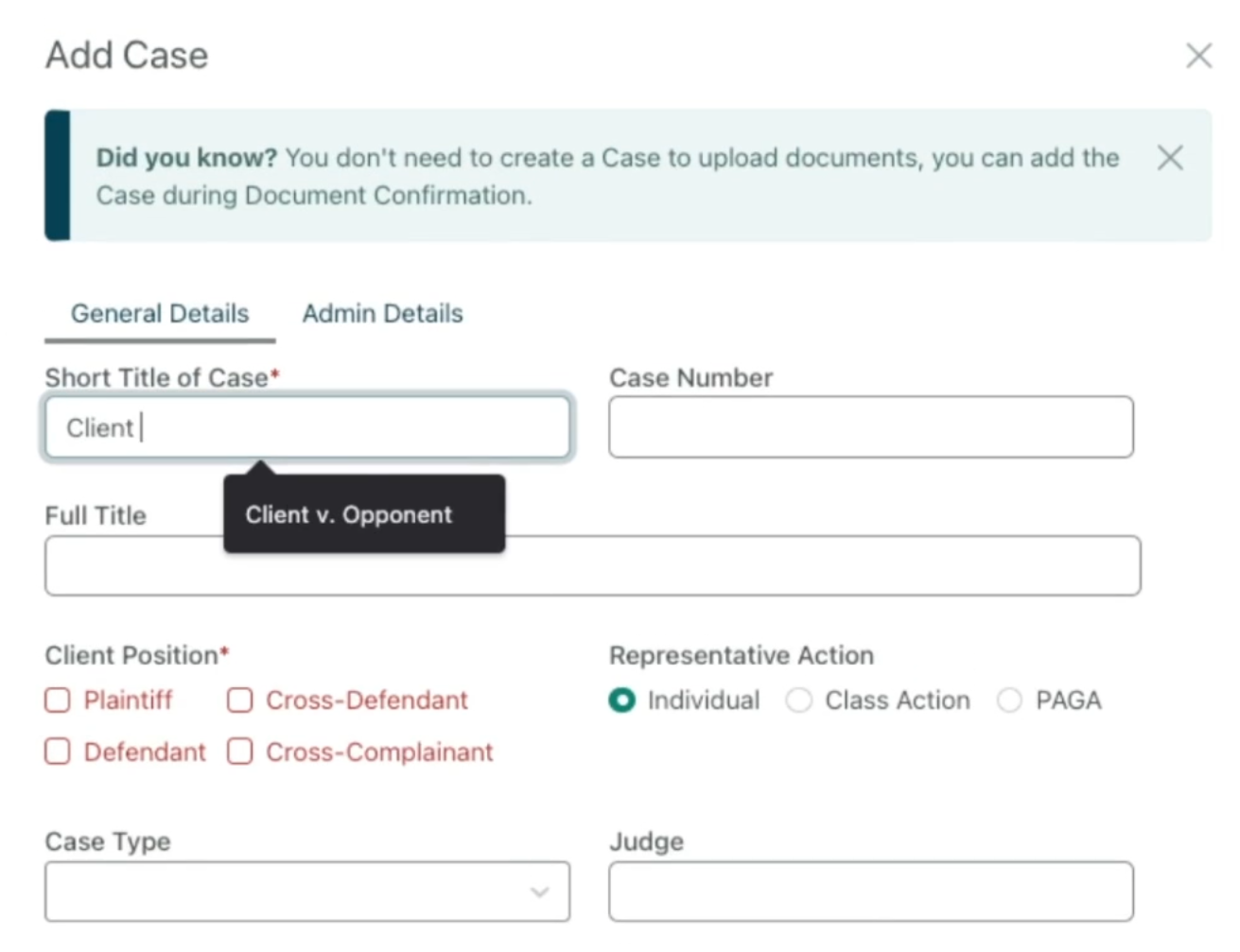 Add Case