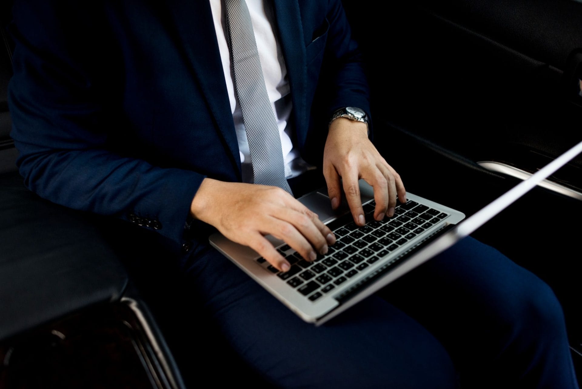 Person using a laptop