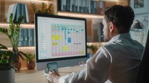 Person using task management software