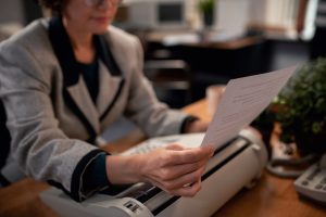 Lawyer formatting a legal document