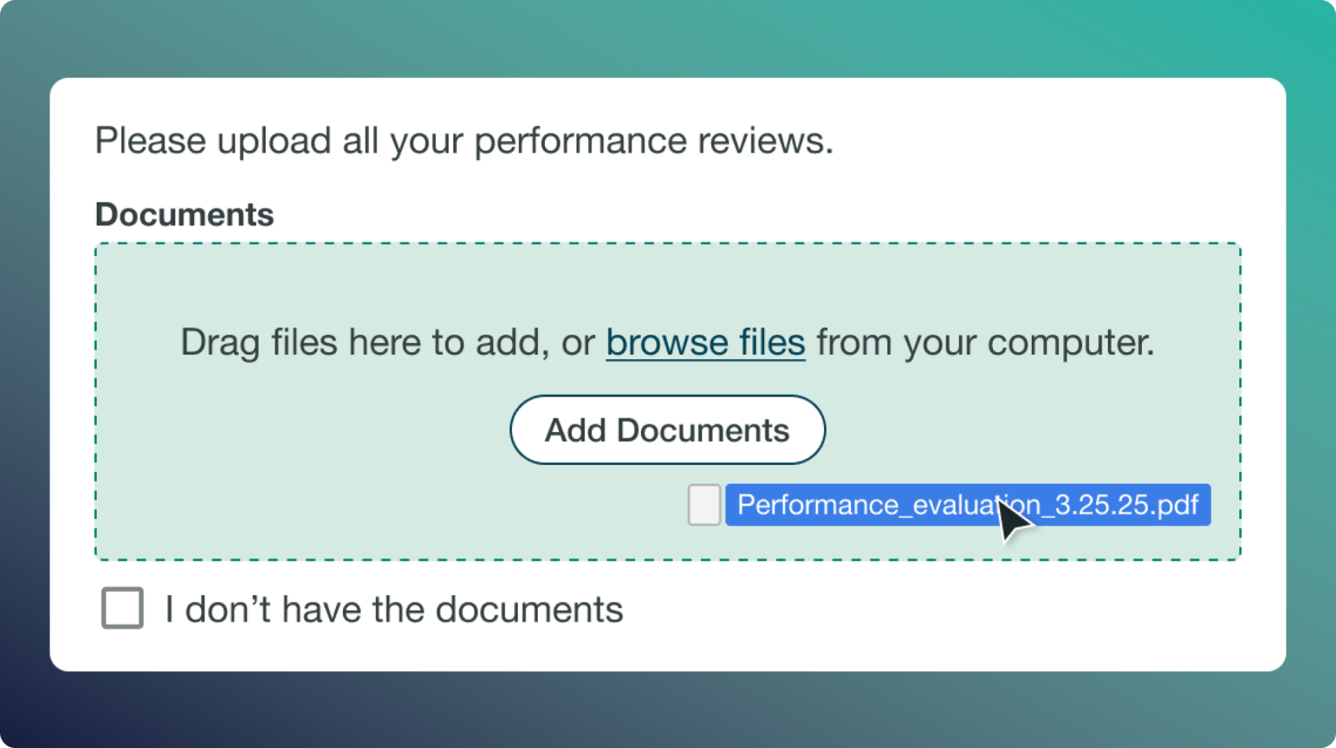 Clients can upload documents directly to RFP items via Briefpoint's Client Bridge