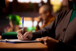 person writing