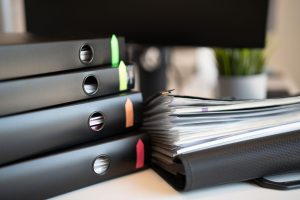 stack of files